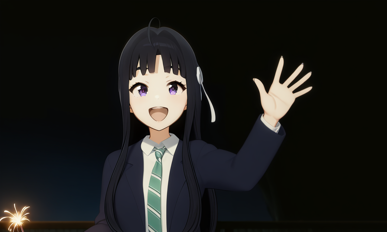 00051-3109417896-masterpiece,best quality,very aesthetic,absurdres,1girl,solo,_lora_anheang_1_,open mouth,happy,grin,holding fireworks,waving spa.png
